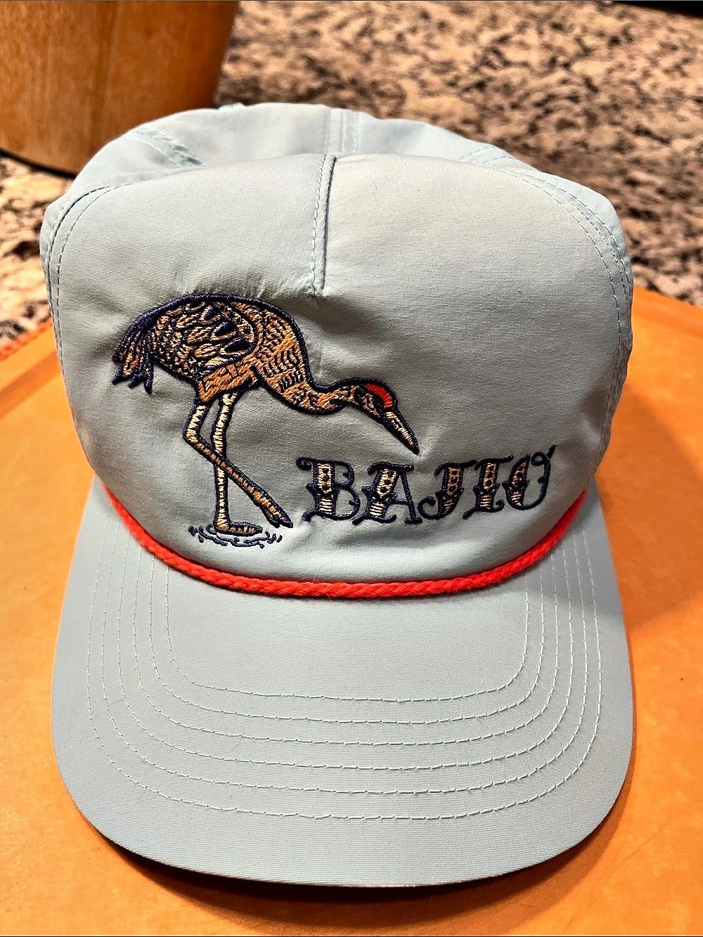 BAJIO Brixton Embroidered Snapback Hat in Blue & Red Like New